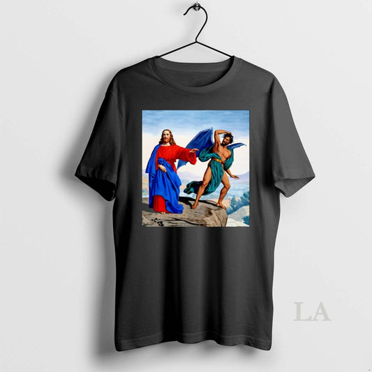Original Temptation Of Christ Jesus Vs Satan T-Shirts, Hoodie, Sweatshirt | AU18TeeNovaLab.com