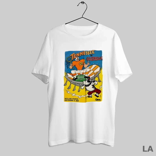 Original Tennessee Vs Georgia Neyland Stadium Dog Catcher Cartoon