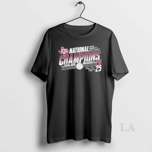 Original Texas Am Aggies National Champions 2025 Ncaa Womens Volleyball Gig Em Aggies T-Shirts, Hoodie, Sweatshirt