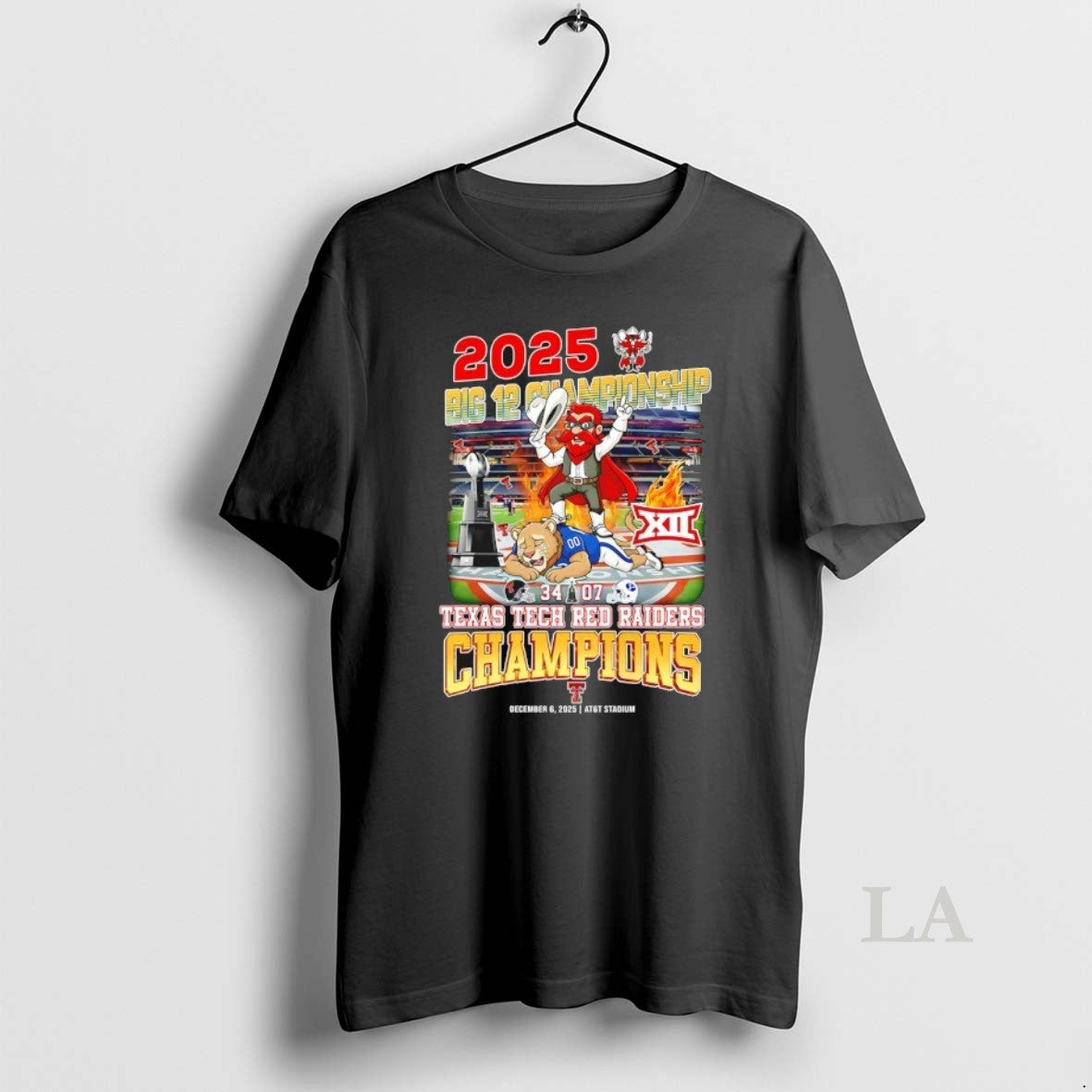 Original Texas Tech Red Raiders 2025 Big 12 Championship Defeat Mascot Hirt T-Shirts, Hoodie, Sweatshirt | AU18TeeNovaLab.com