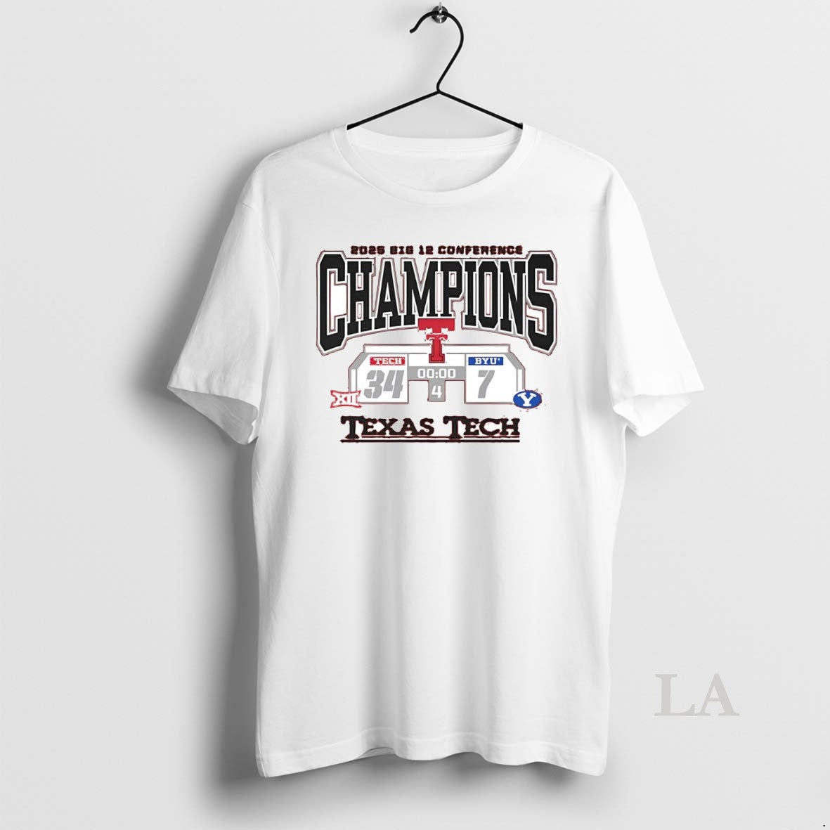 Original Texas Tech Red Raiders Vs Byu Cougars Big 12 Conference Champions Score 2025 T-Shirts, Hoodie, Sweatshirt