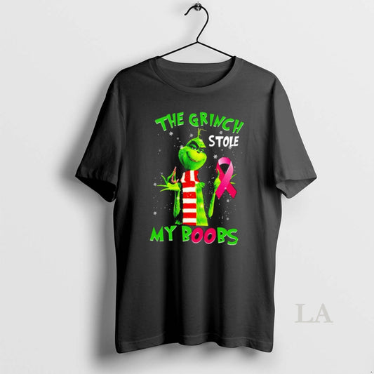 Original The Grinch Stole My Boobs The Grinch Breast Cancer Christmas