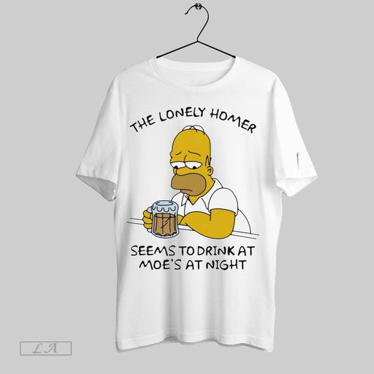 Original The Lonely Homer Seems To Drink At Moes At Night