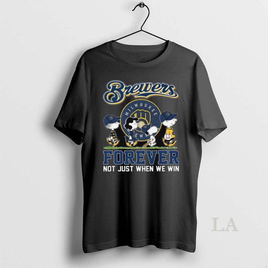 Original The Peanuts Walking X Milwaukee Brewers Forever Not Just When We Win 2025 Long