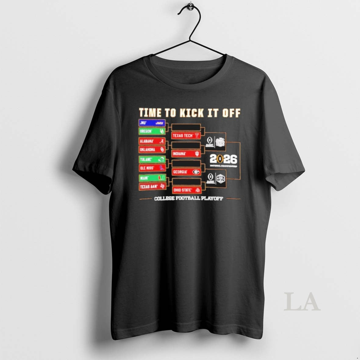 Original Time To Kick It Off 2025 26 Cfp Bracket T-Shirts, Hoodie, Sweatshirt | AU18TeeNovaLab.com