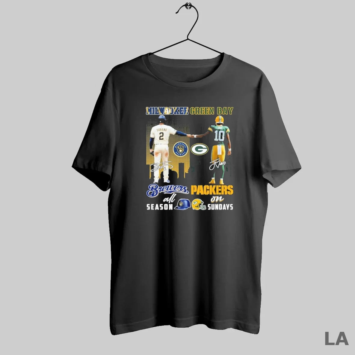 Original Turang Milwaukee Brewers All Season And Love Green Bay Packers On Sundays