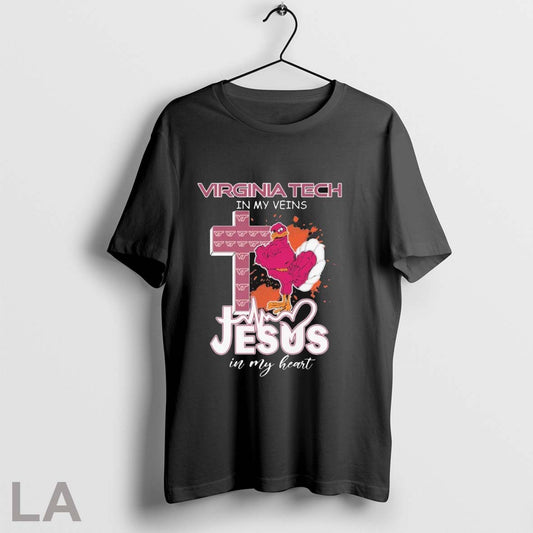Original Virginia Tech Hokies In My Veins Jesus In My Heart Mascot
