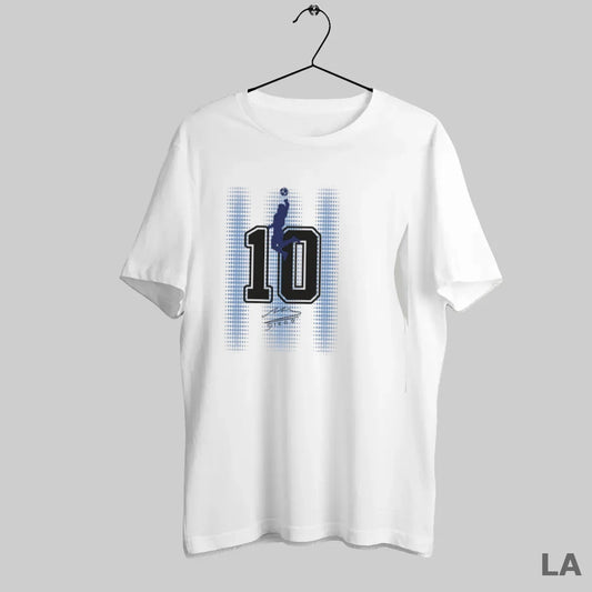 Original Vive La Fete Diego Maradona Argentina National Team Number Signature