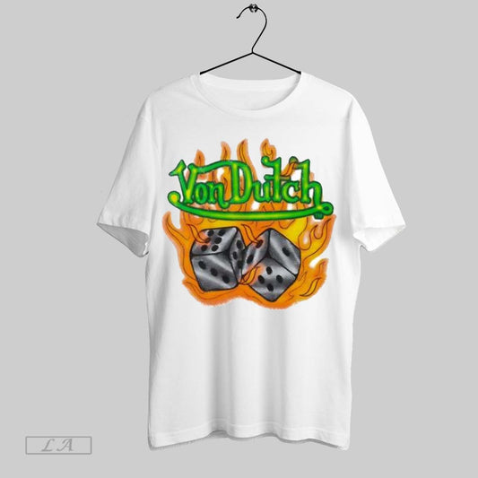 Original Von Dutch Dice Flames Y2k Style Aesthetic Graphic