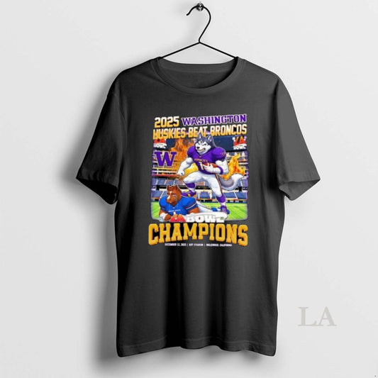 Original Washington Huskies Beat Broncos 2025 La Bowl Champions Mascot T-Shirts, Hoodie, Sweatshirt | AU18TeeNovaLab.com
