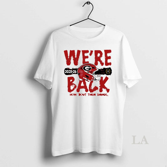 Original Were Back Georgia Bulldogs 2025 Cfp Bound Helmet Circle T-Shirts, Hoodie, Sweatshirt | AU18TeeNovaLab.com