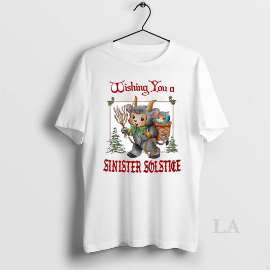 Original Wishing You A Sinister Solstice Circle T-Shirts, Hoodie, Sweatshirt | AU18TeeNovaLab.com