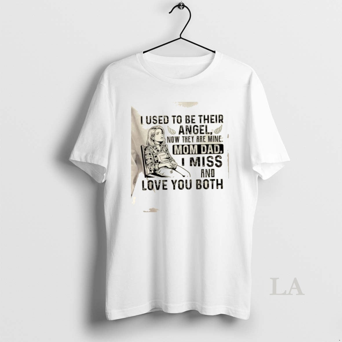 Original Women I Used To Be Their Angel Now They Are Mine Mom Dad T-Shirts, Hoodie, Sweatshirt | AU18TeeNovaLab.com