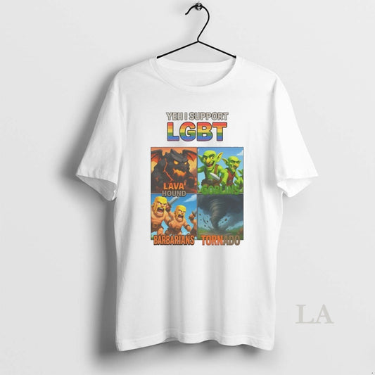 Original Yeh I Support Lgbt Lava Hound Goblins Barbarians Tornado