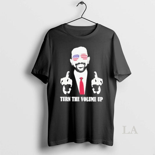Original Zohran Mamdani Tells Trump Turn The Volume Up Middle Finger T-Shirts, Hoodie, Sweatshirt | AU18TeeNovaLab.com