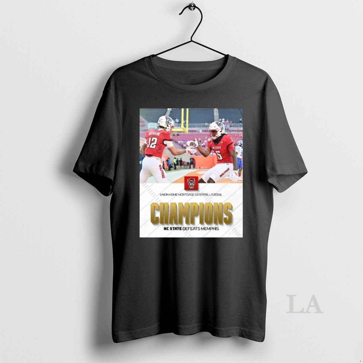 Original Nc State Wolfpack Defeated Memphis Tigers 2025 Union Home Mortgage Gasparilla Bowl Champions T-Shirts, Hoodie,...