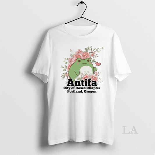 Original Portland Frog Antifa City Of Roses