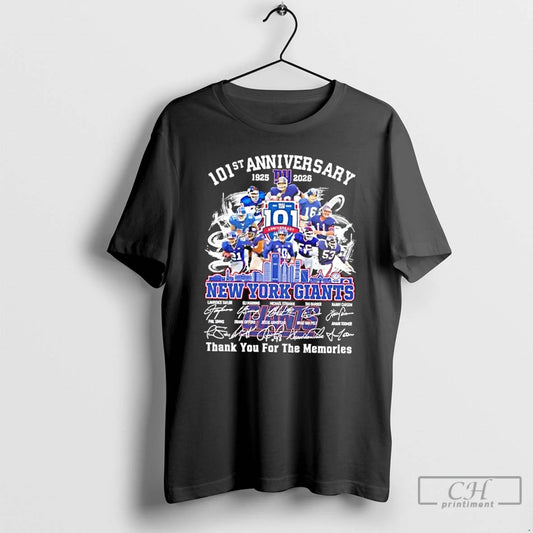 Premium 101st Anniversary 1925 2026 New York Giants Lawrence Taylor And Legends Thank You For T-Shirts, Hoodie, Sweatshirt