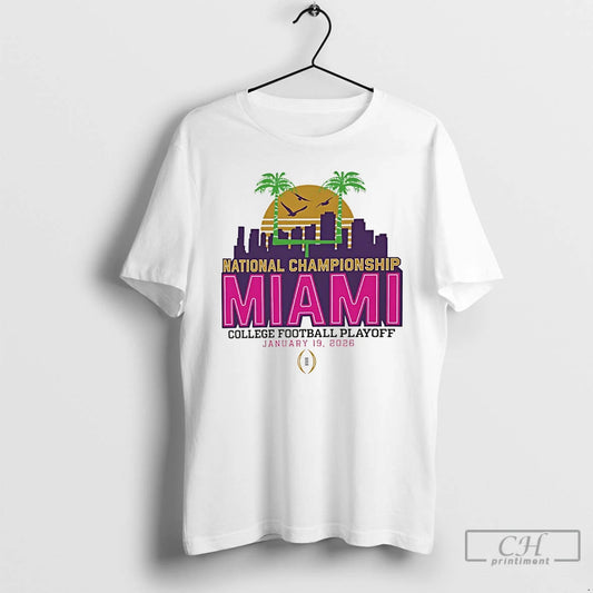 Premium 2025 26 College Football Playoff National Championship Miami Vintage T-Shirts, Hoodie, Sweatshirt