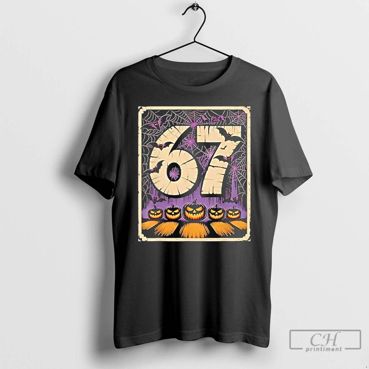Premium 67 Meme Six Seven Funny Halloween T Shirts