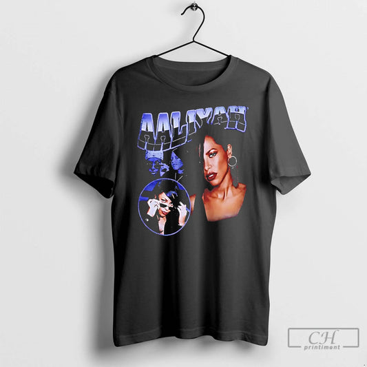 Premium Aaliyah Photo Collage T Shirts