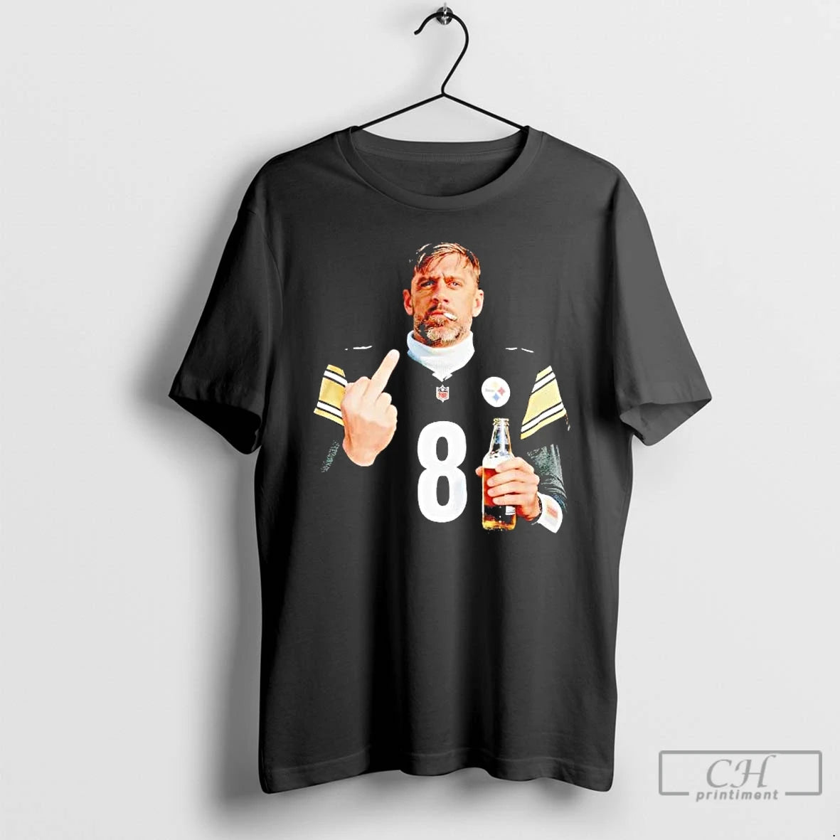 Premium Aaron Rodgers Middle Finger Smoking And Drinking Beer T-Shirts, Hoodie, Sweatshirt | AU18TeeNovaLab.com