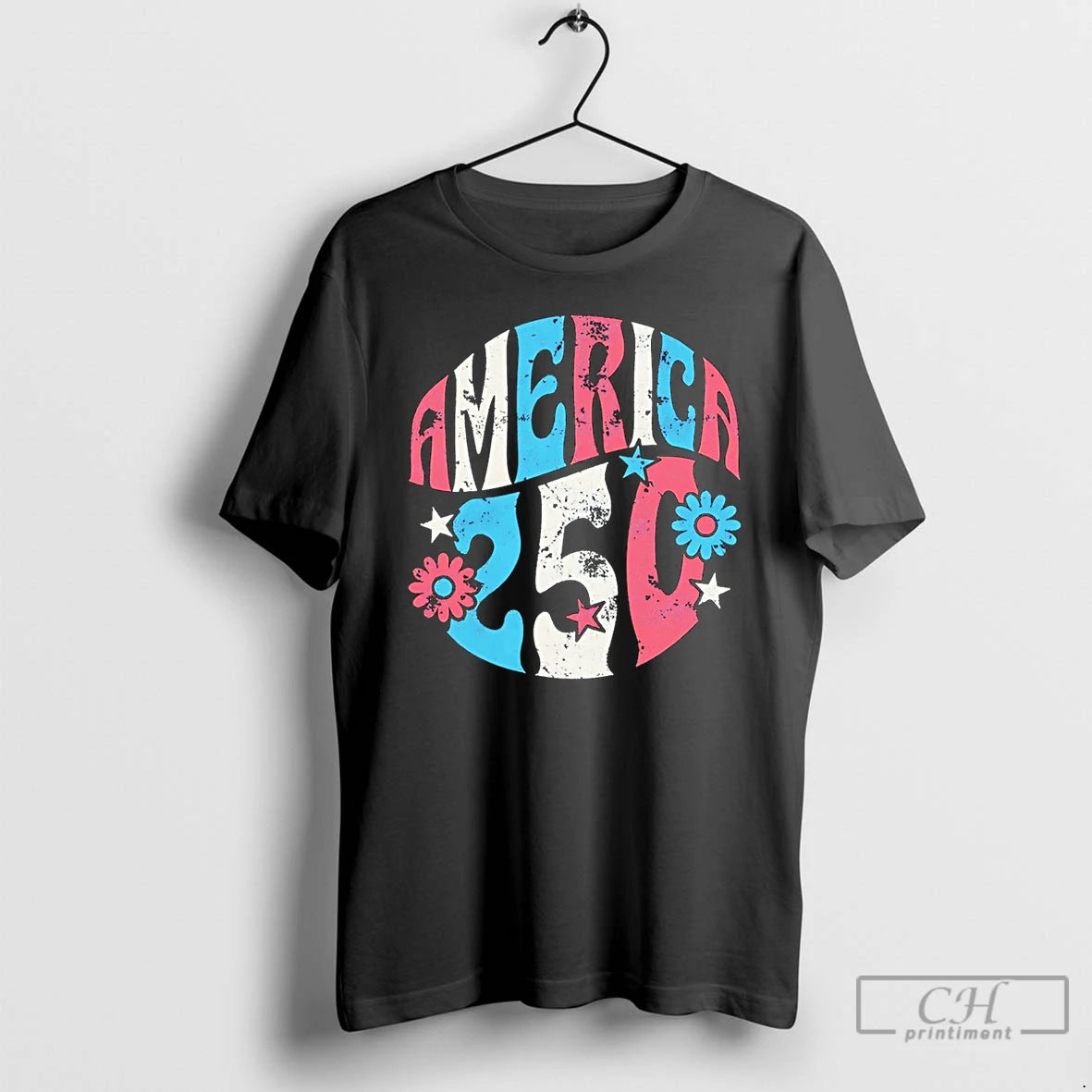 Premium America 250 Flowers T Shirts