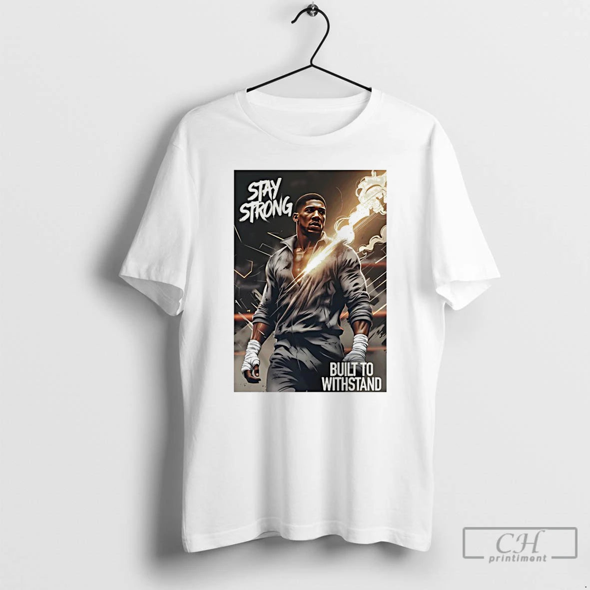 Premium Anthony Joshua Stay Strong Built To Withstand Photo T-Shirts, Hoodie, Sweatshirt | AU18TeeNovaLab.com