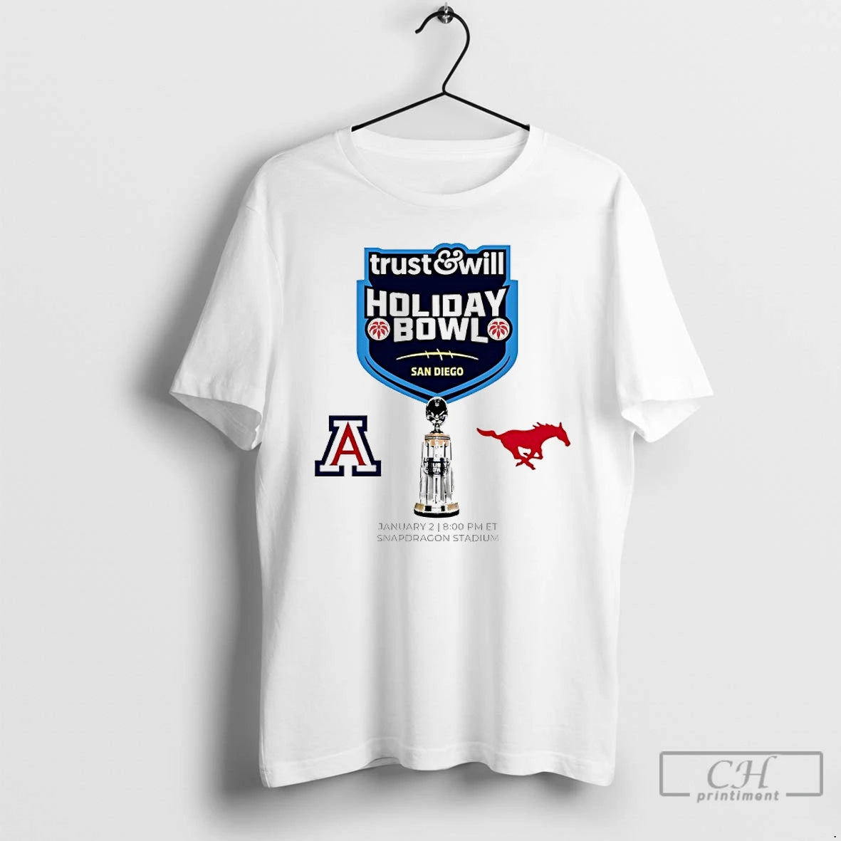 Premium Arizona Wildcats Vs Mustang Smu 2025 Trust Will Holiday Bowl T-Shirts, Hoodie, Sweatshirt | AU18TeeNovaLab.com