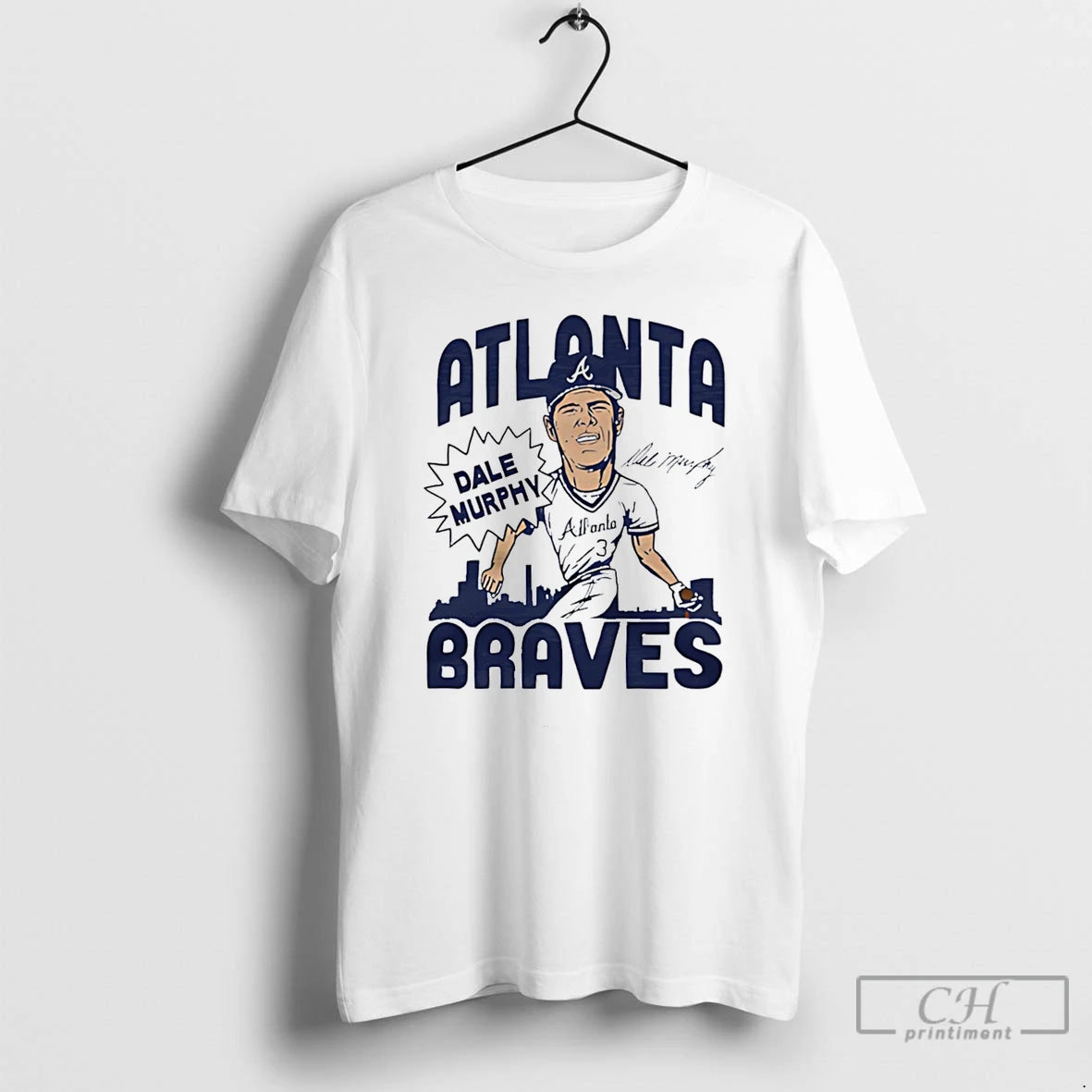 Atlanta Braves Dale Murphy Swing Caricature