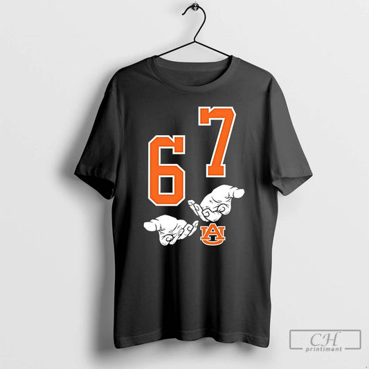 Premium Auburn Tigers 67 Hands T-Shirts, Hoodie, Sweatshirt | AU18TeeNovaLab.com