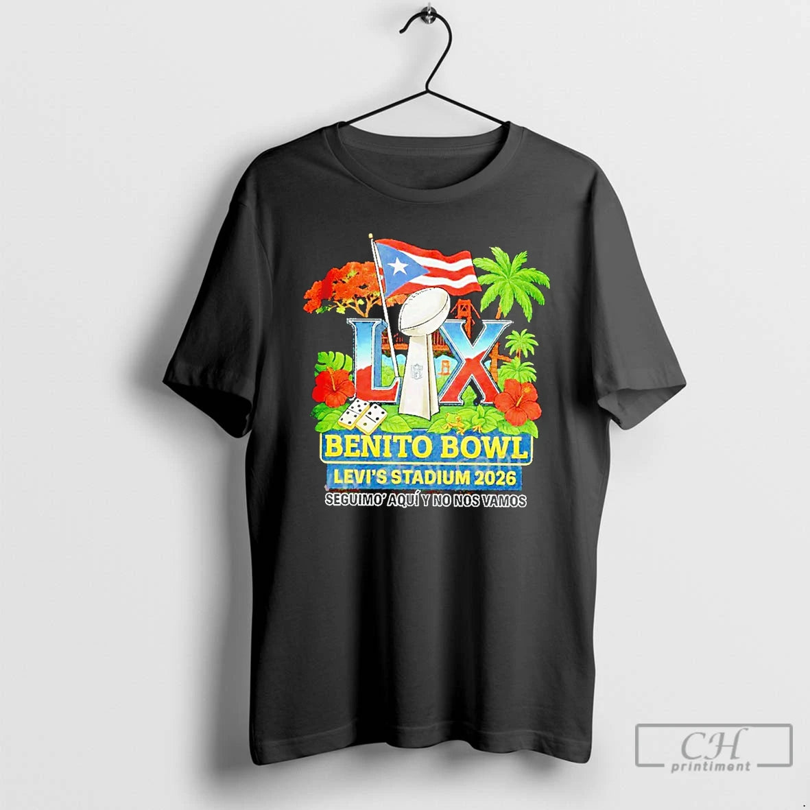 Premium Bad Bunny Benito Bowl Levis Stadium 2026 Seguimo Aqui Y No Nos Vamos T-Shirts, Hoodie, Sweatshirt
