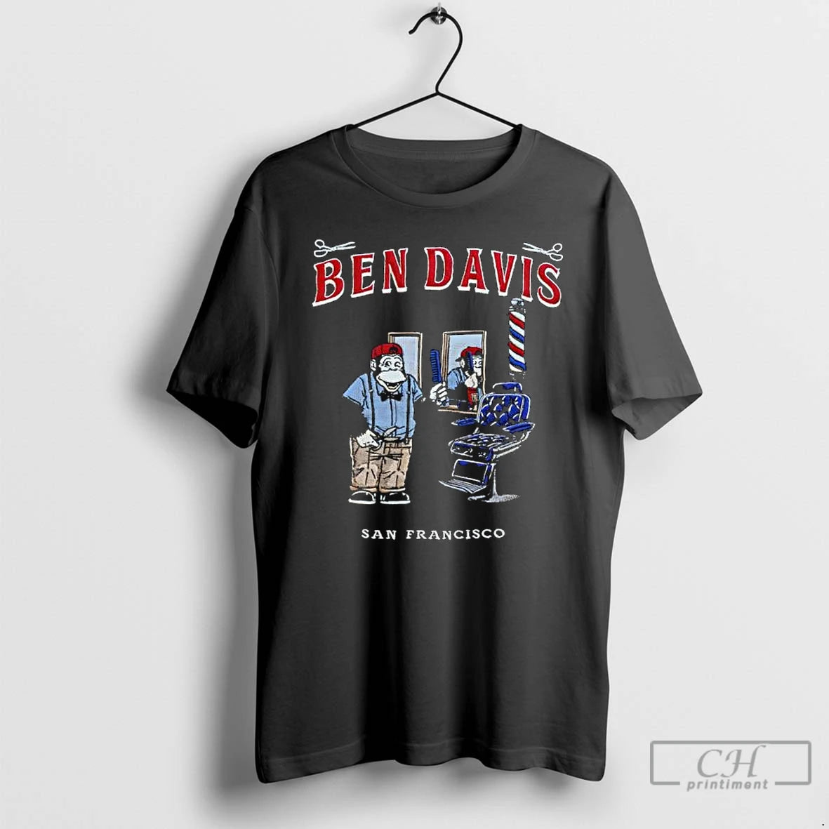 Premium Ben Davis San Francisco Monkey Barber Shop Graphic T-Shirts, Hoodie, Sweatshirt | AU18TeeNovaLab.com