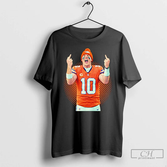 Premium Bo Nix Midle Finger Retro Comic 70s T-Shirts, Hoodie, Sweatshirt | AU18TeeNovaLab.com