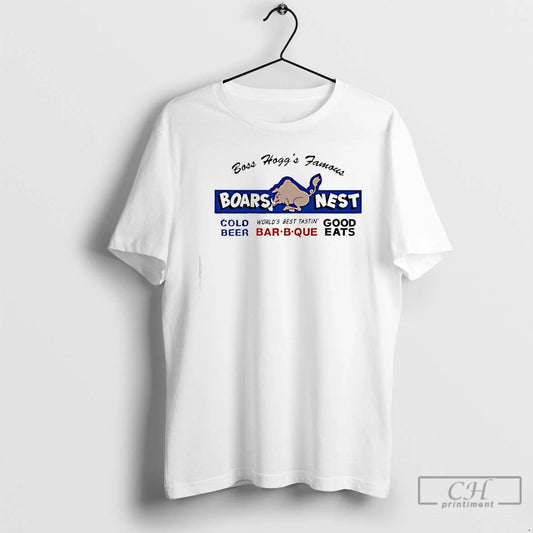 Premium Boss Hoggs Famous Boars Nest Cold Beer Worlds Best Tasting Bar B Que Good T-Shirts, Hoodie, Sweatshirt