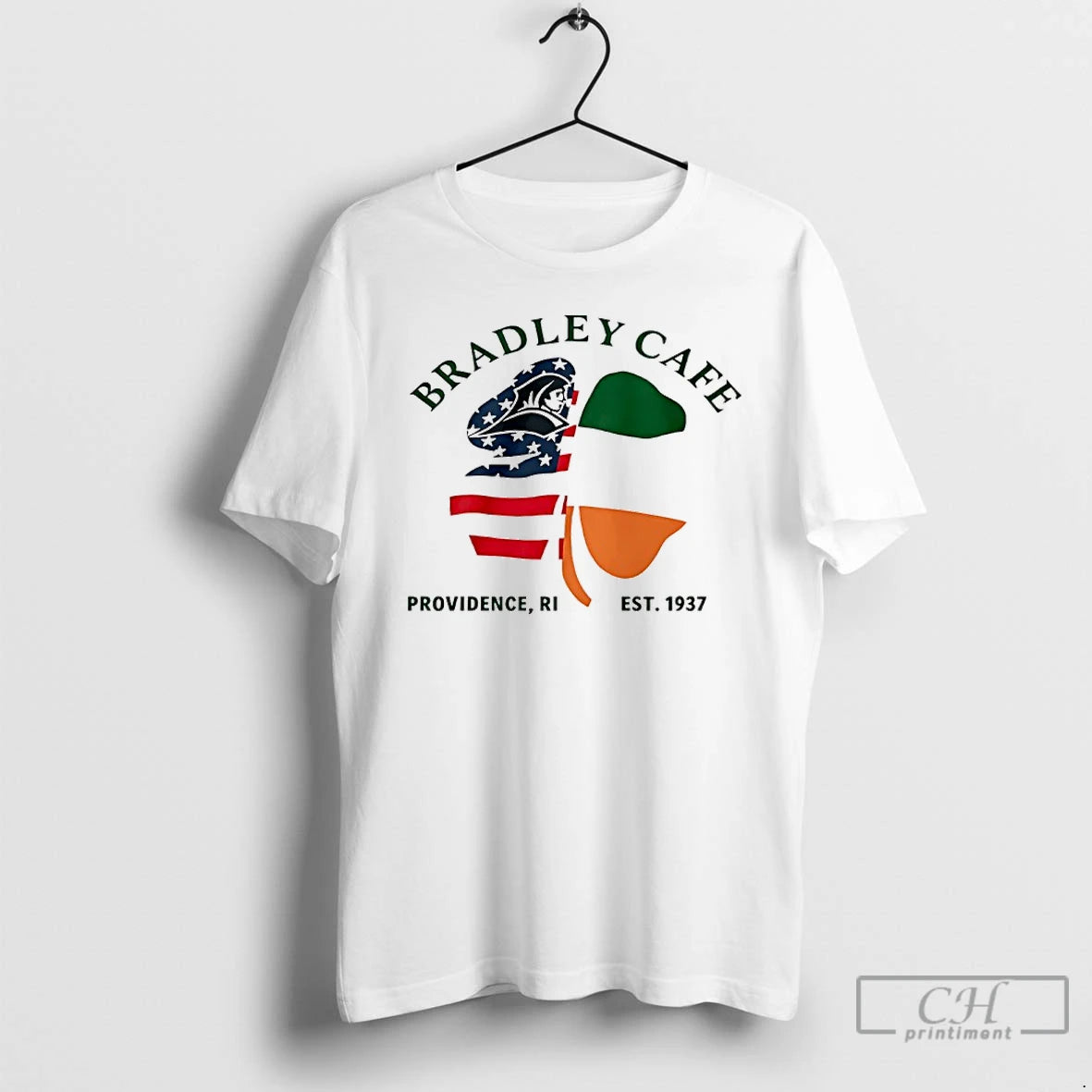 Premium Bradley Cafe Providence Ri Est 1937 Shamrock Usa Ireland Flag T-Shirts, Hoodie, Sweatshirt | AU18TeeNovaLab.com