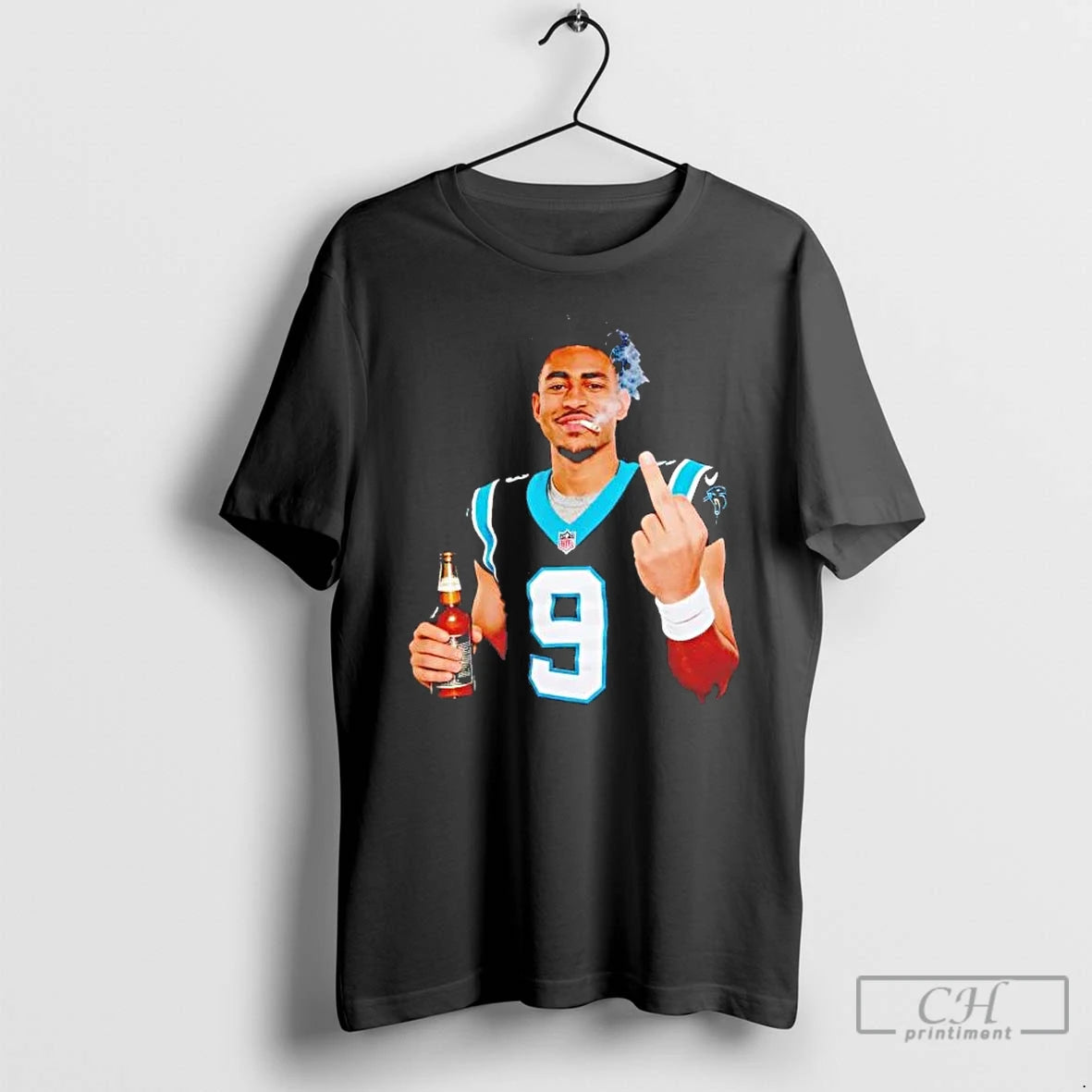 Premium Bryce Young Middle Finger Smoking And Drinking Beer T-Shirts, Hoodie, Sweatshirt | AU18TeeNovaLab.com