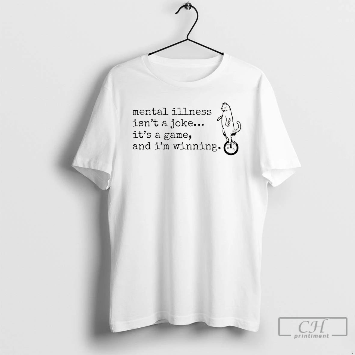 Premium Cat Mental Illness Isnt A Joke Its A Game And Im Winning T Shirts Hoodie, Sweatshirt | AU18TeeNovaLab.com
