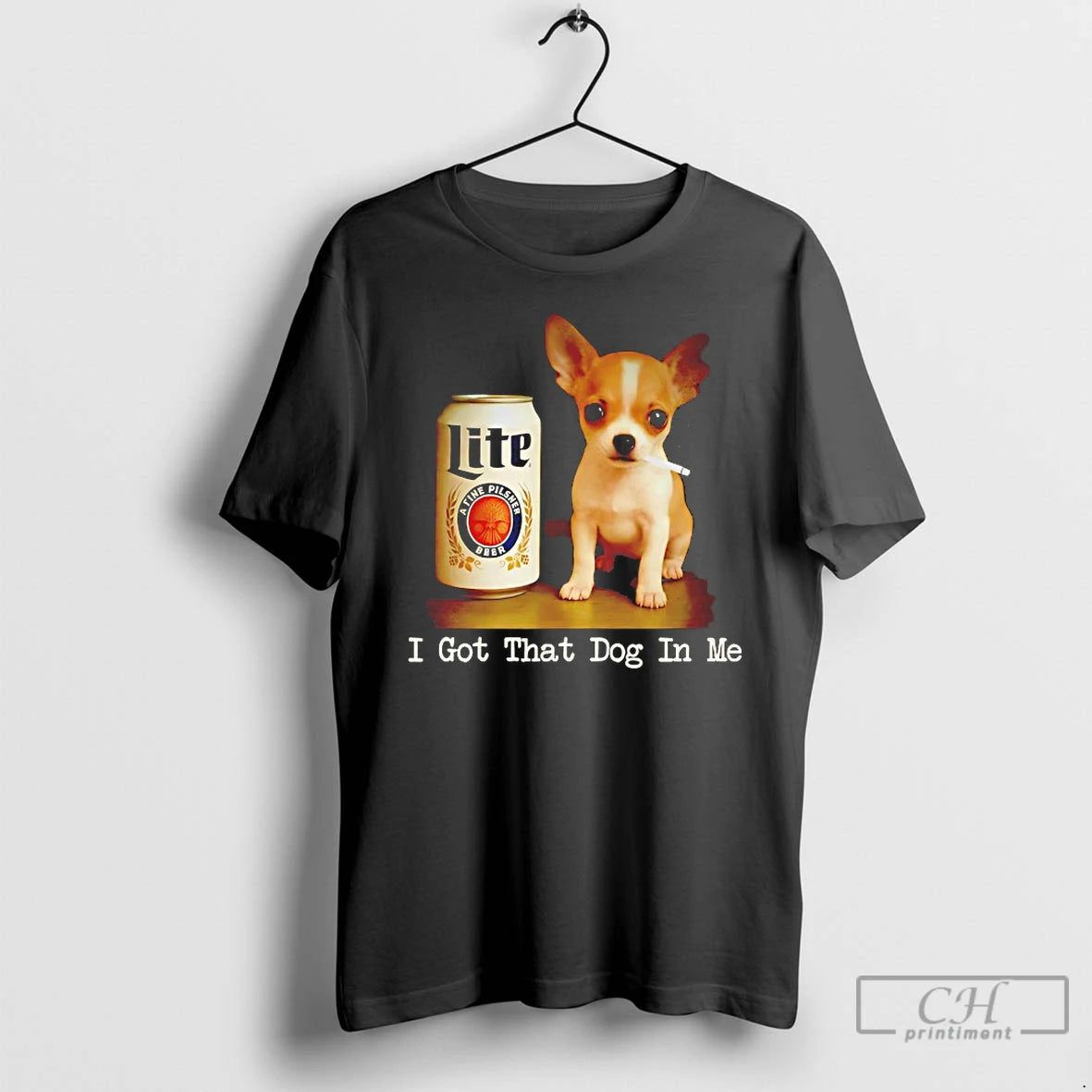 Premium Chihuahua Smoke Beer Lite I Got That Dog In Me T-Shirts, Hoodie, Sweatshirt | AU18TeeNovaLab.com