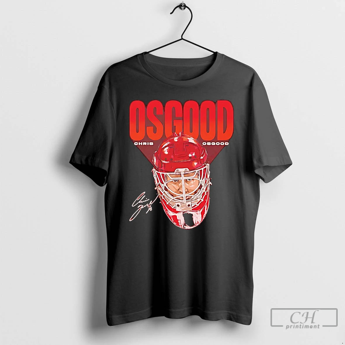 Premium Chris Osgood Detroit Red Wings Big Head Signature T-Shirts, Hoodie, Sweatshirt | AU18TeeNovaLab.com
