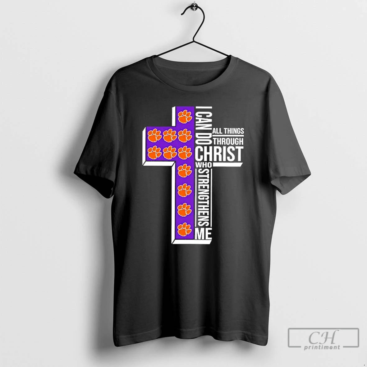 Premium Clemson Tigers I Can Do All Things Through Christ T-Shirts, Hoodie, Sweatshirt | AU18TeeNovaLab.com