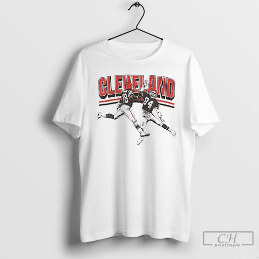 Premium Cleveland Browns Football Player High Five T-Shirts, Hoodie, Sweatshirt | AU18TeeNovaLab.com