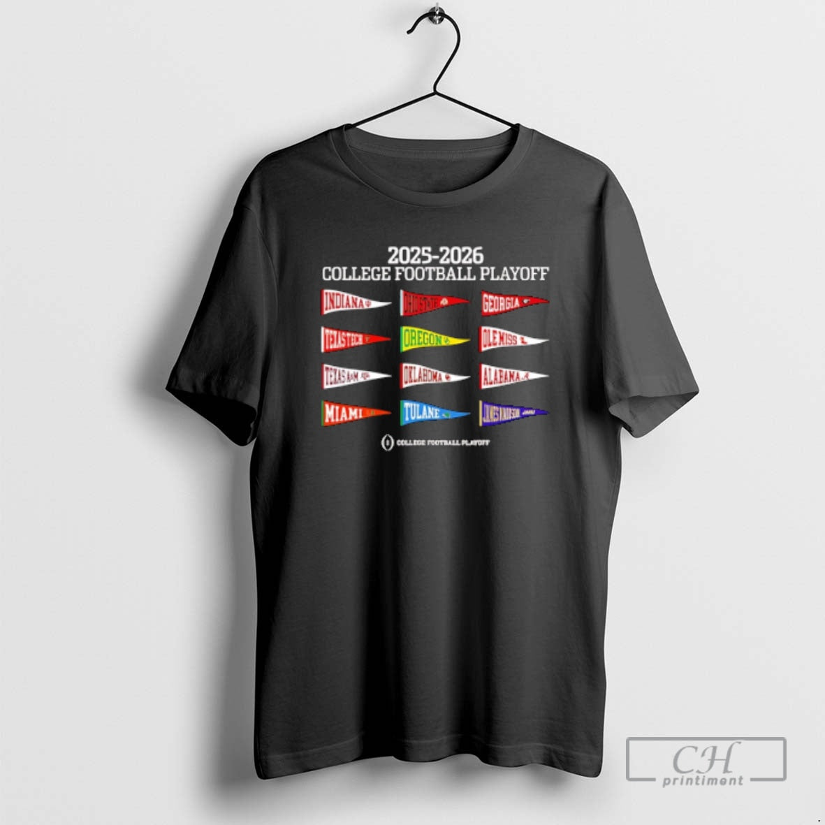 Premium College Football Playoff 2025 26 12 Team Pennant Flag Shirt Sweater Hoodie, Sweatshirt | AU18TeeNovaLab.com