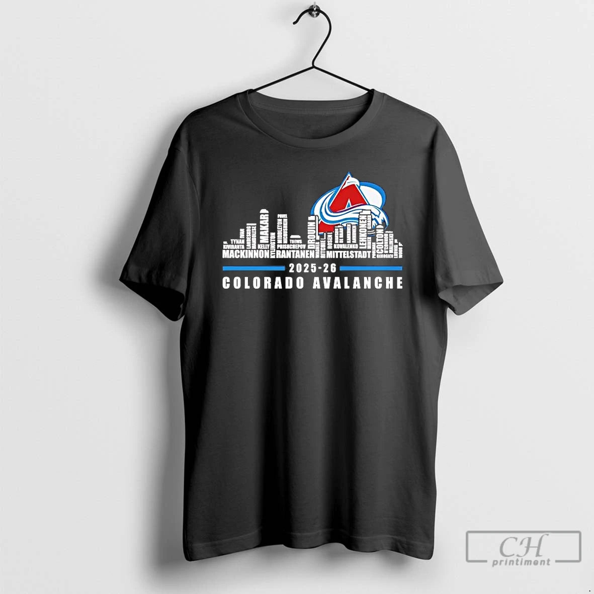 Premium Colorado Avalanche 2026 Players Names Skyline T-Shirts, Hoodie, Sweatshirt | AU18TeeNovaLab.com