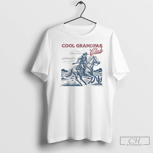 Premium Cool Grandpas Club Retro Cowboy