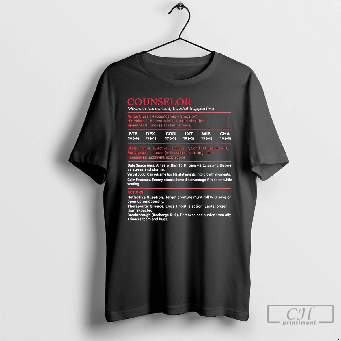Premium Counselor Medium Humanoid Lawful Supportive T-Shirts, Hoodie, Sweatshirt | AU18TeeNovaLab.com