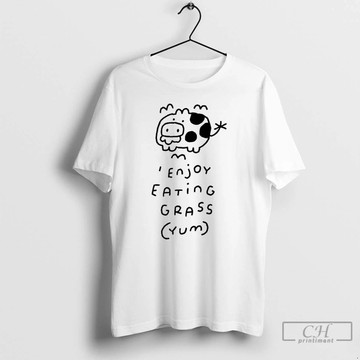 Premium Cow Enjoy Eating Grass Yum T-Shirts, Hoodie, Sweatshirt | AU18TeeNovaLab.com