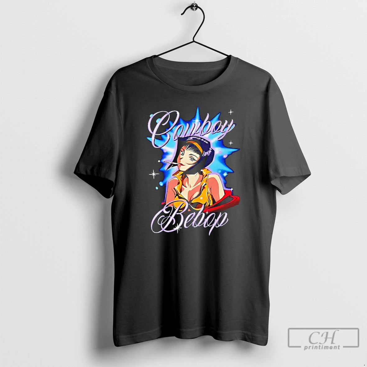 Premium Cowboy Bebop Faye Airbrush Portrait T Shirts