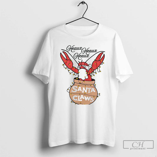 Premium Crawfish Santa Claws Heaux Christmas T-Shirts, Hoodie, Sweatshirt | AU18TeeNovaLab.com