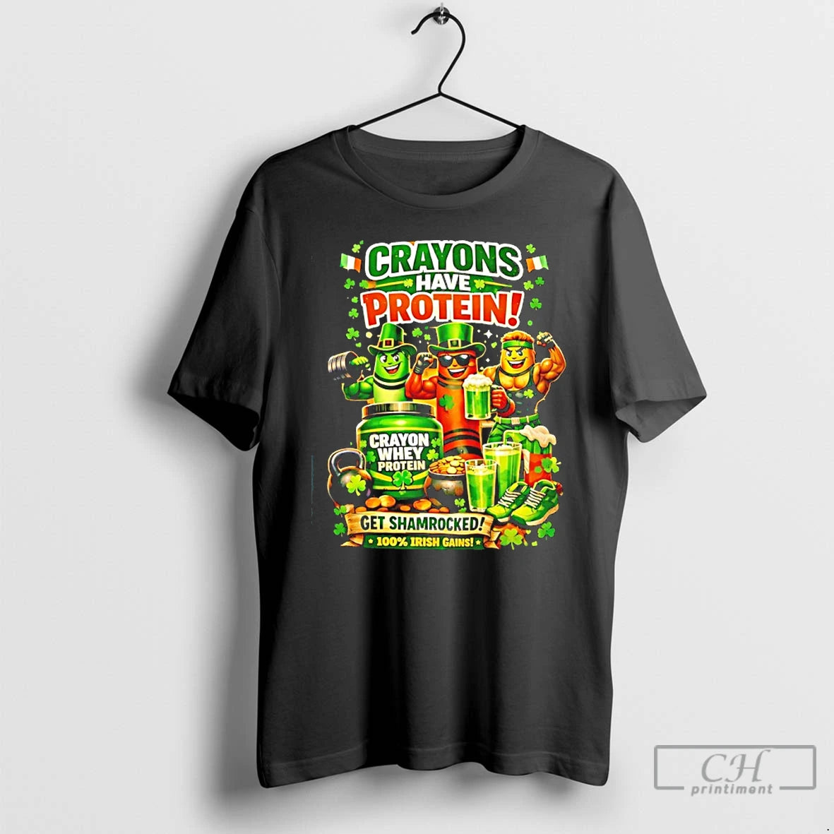 Premium Crayons Have Protein St Patricks Day T-Shirts, Hoodie, Sweatshirt | AU18TeeNovaLab.com
